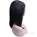 Καυτή πώληση 150 densty σύντομη δαντέλα μπροστινά ανθρώπινα μαλλιά περούκα ωμά ινδικές περούκες μαλλιών ανθρώπινα μαλλιά ευθεία περούκα bob για μαύρες γυναίκες